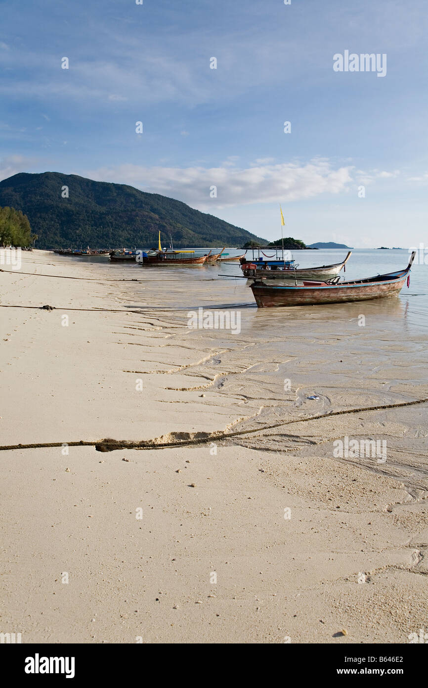 Thailand, Koh Lipe, Strand, Boot, Paradies, Fischen, Boot, Insel Stockfoto