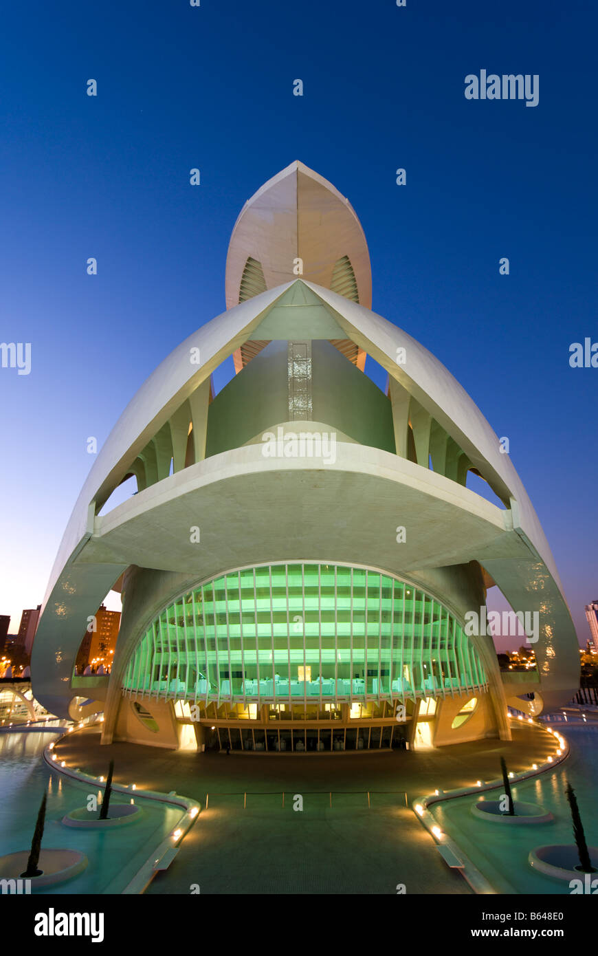 Valencia Opernhaus El Palau de Les Arts Reina Sofía Valencia, Spanien Stockfoto