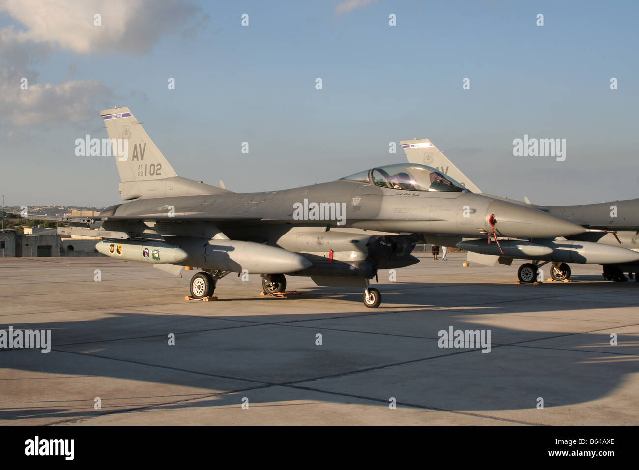Kampfjet F - 16C von der US Air Force Stockfoto