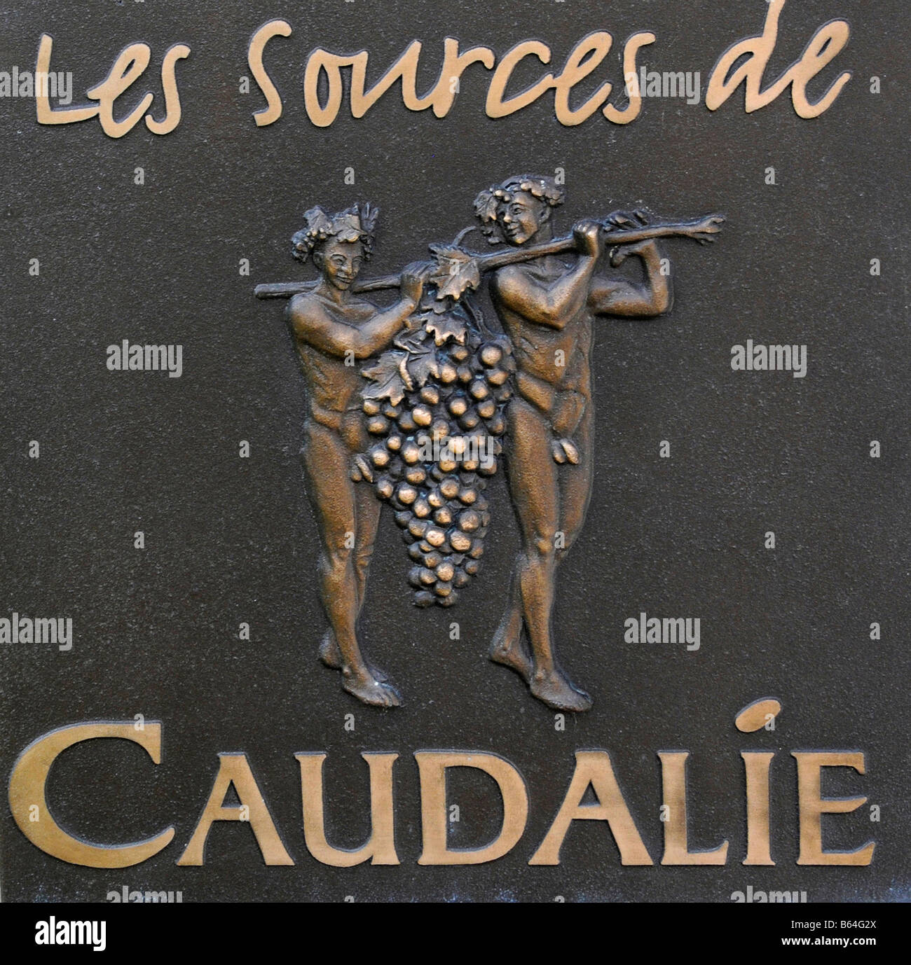 Logo von Caudalie Vinotherapie Spa, Bordeaux, Frankreich Stockfoto