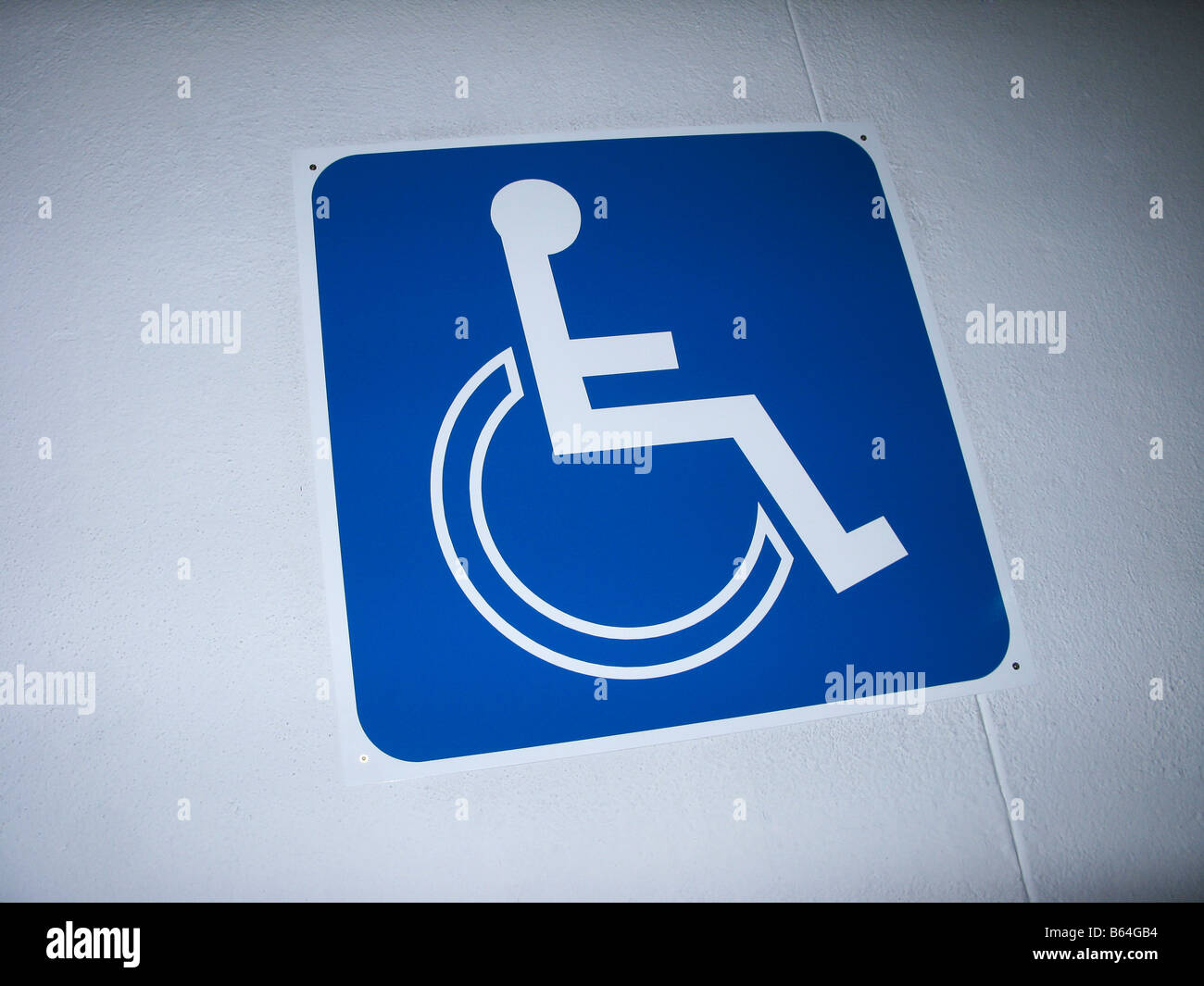 Zeichen für Rollstuhl Stockfoto