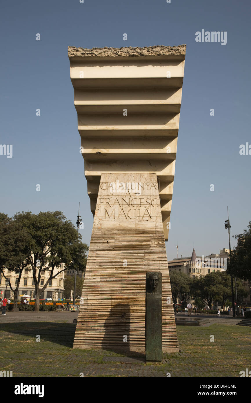 Denkmal für Francesc Macià ich Llussà in Barcelona Stockfoto