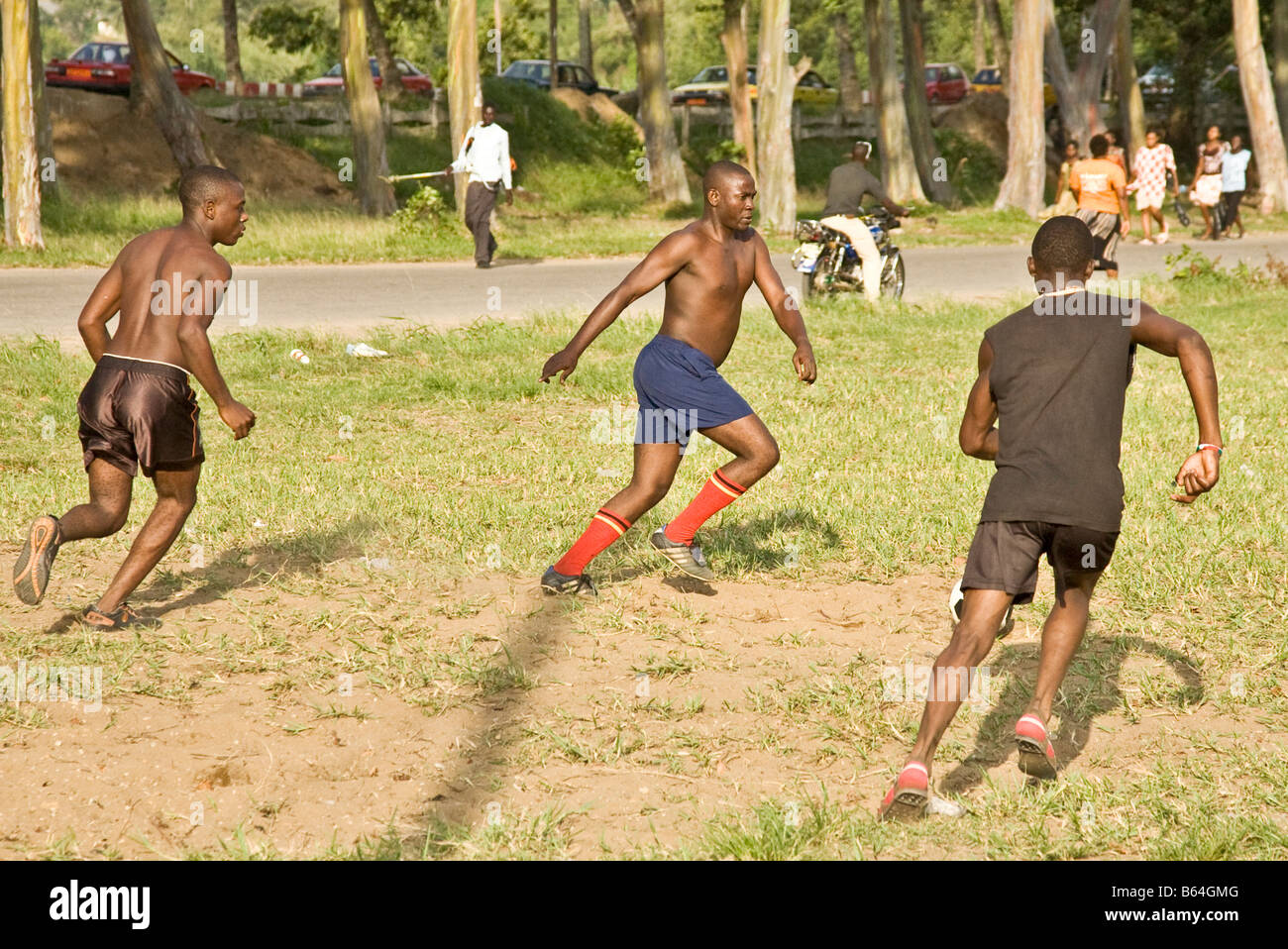 Fußball Douala Kamerun Afrika Stockfoto