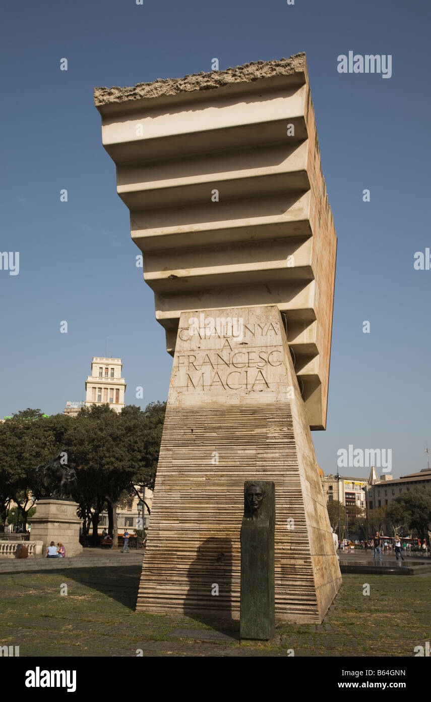 Denkmal für Francesc Macià ich Llussà in Barcelona Stockfoto