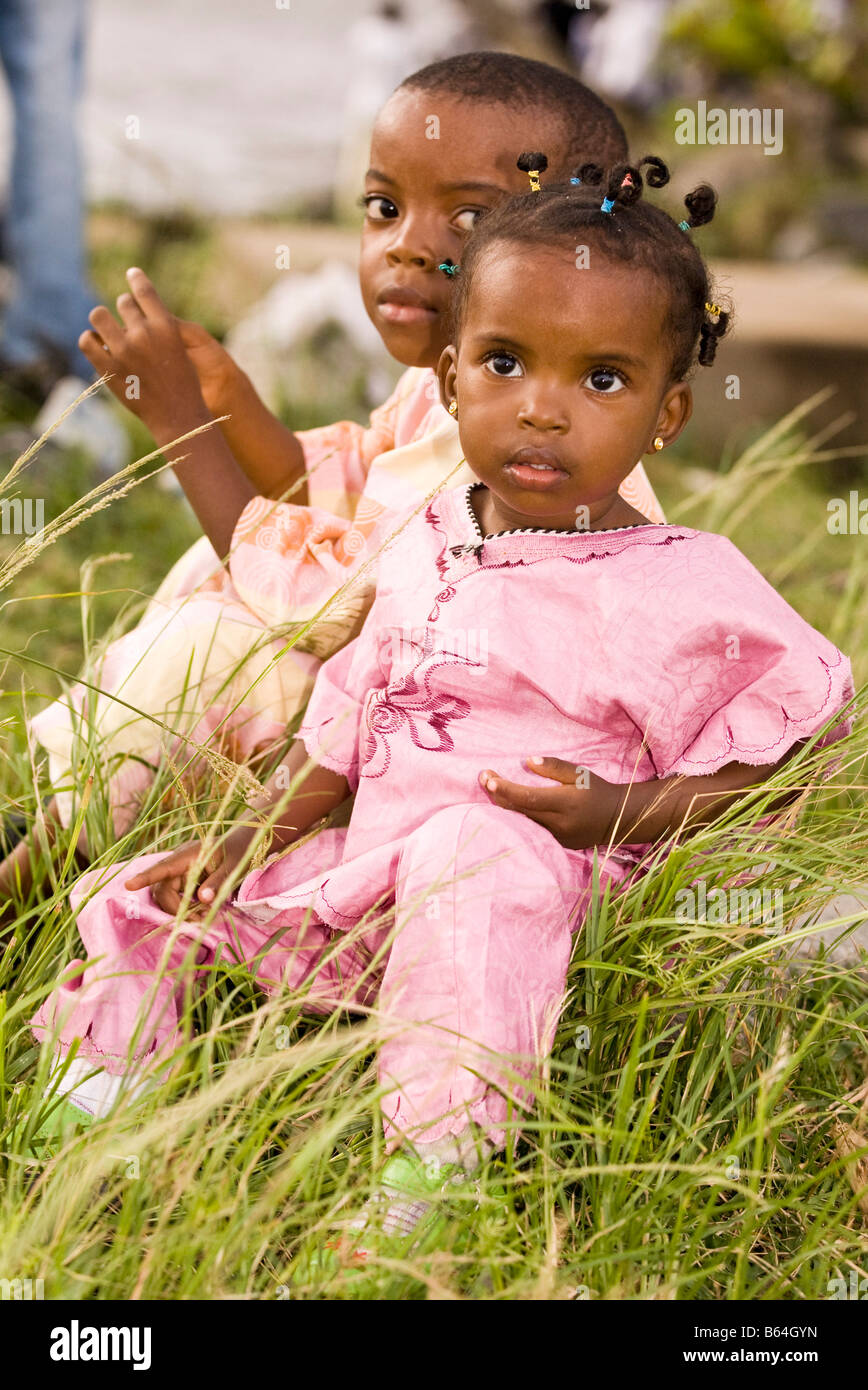 Afrikanische Kinder Douala Kamerun Stockfoto