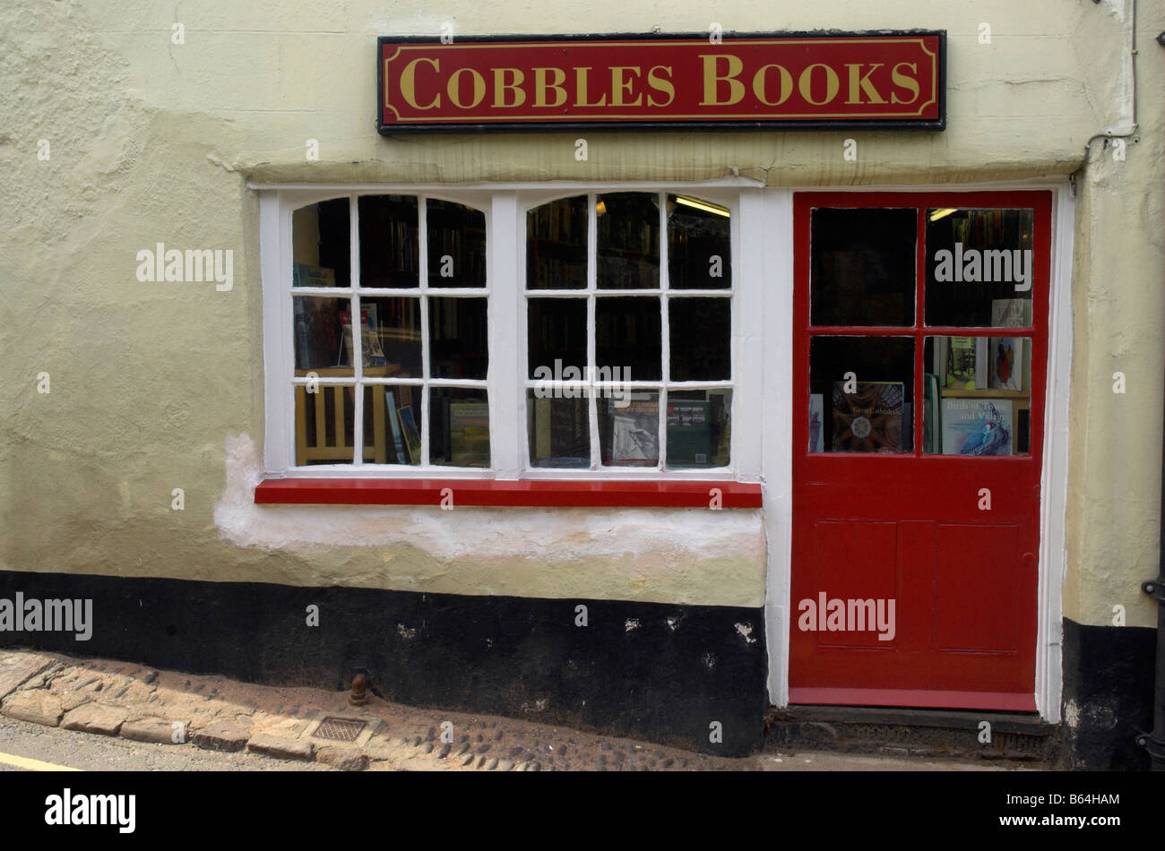 Eine gebrauchte Buchhandlung in Dunster in Somerset Stockfoto