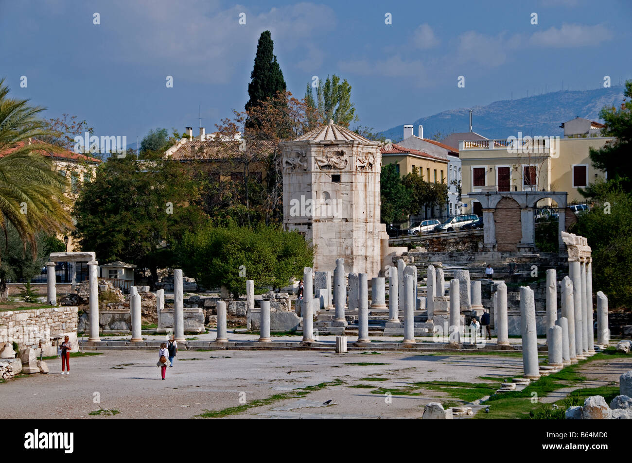 Turm der Winde, das, die Forum in Athen in der Römerzeit östlich der klassischen Agora Griechenland Griechisch gebaut Stockfoto