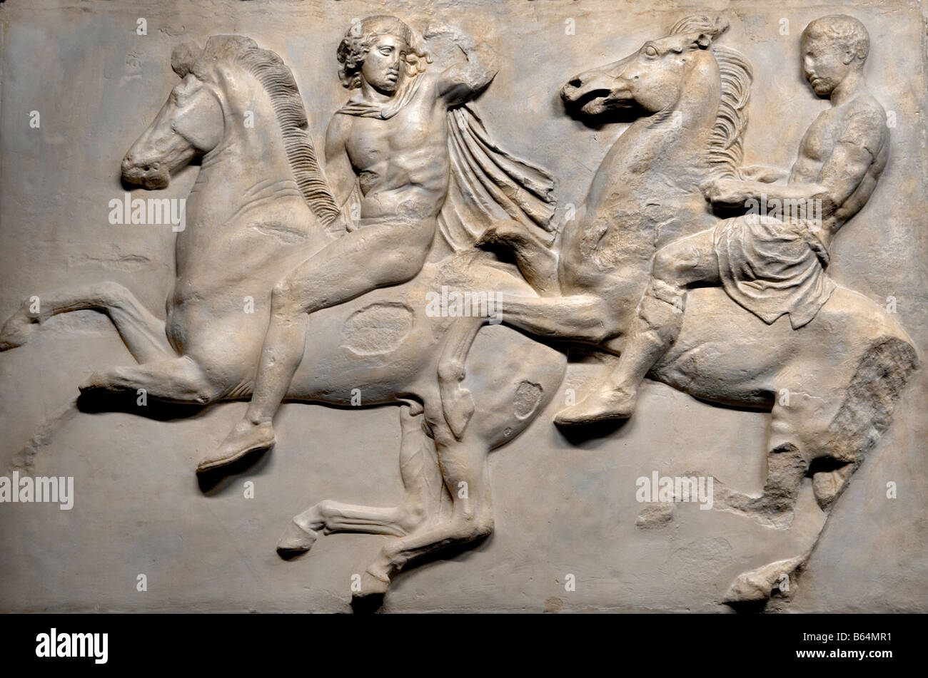 Nachbildung der griechischen Griechenlands Elgin Marbles Akropolismuseum Athen Flughafen Stockfoto