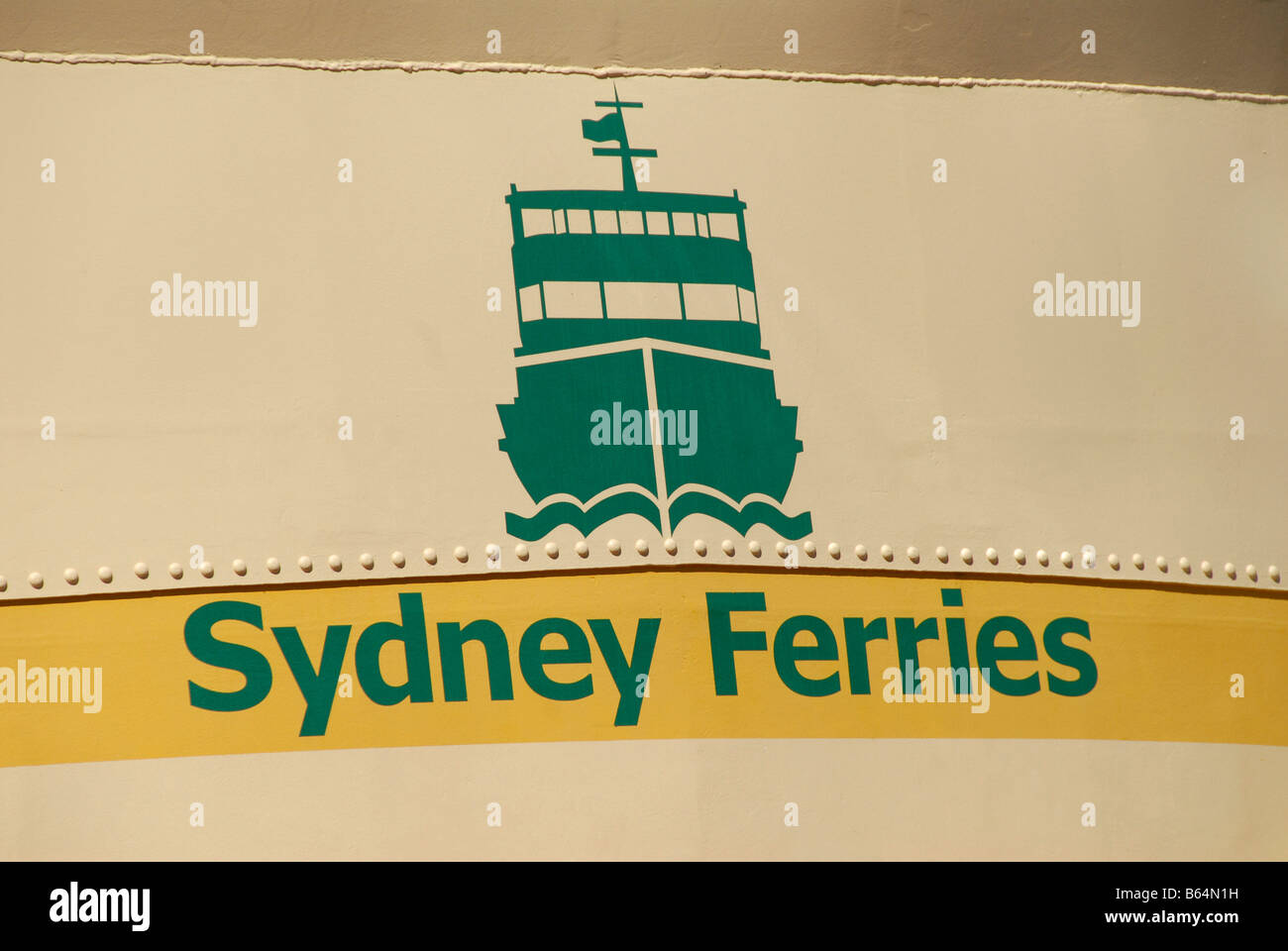 Sydney Fähren unterzeichnen Australien Stockfoto