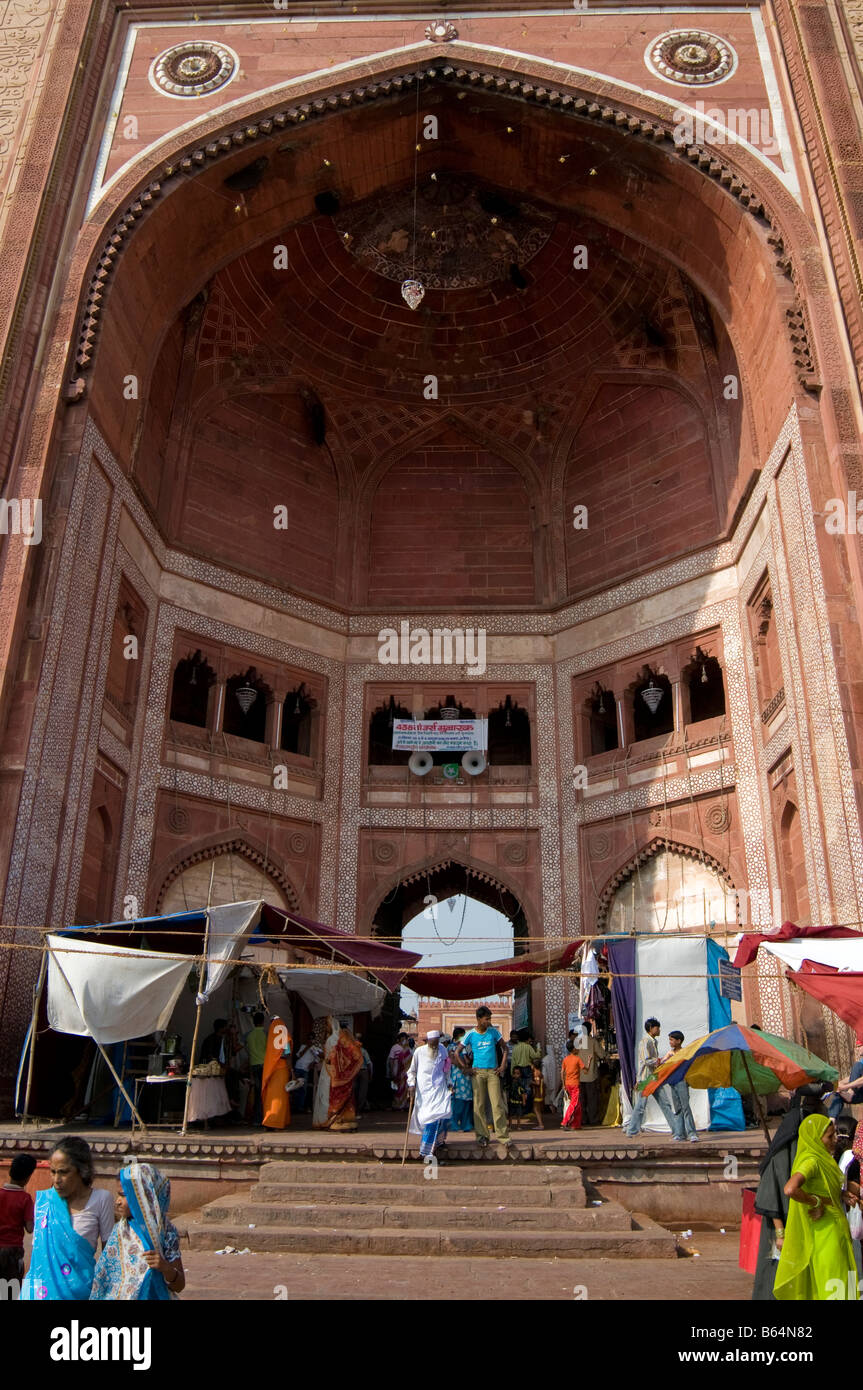 Siegestor. Fatehpur Sikri. Uttar Pradesh. Indien Stockfoto