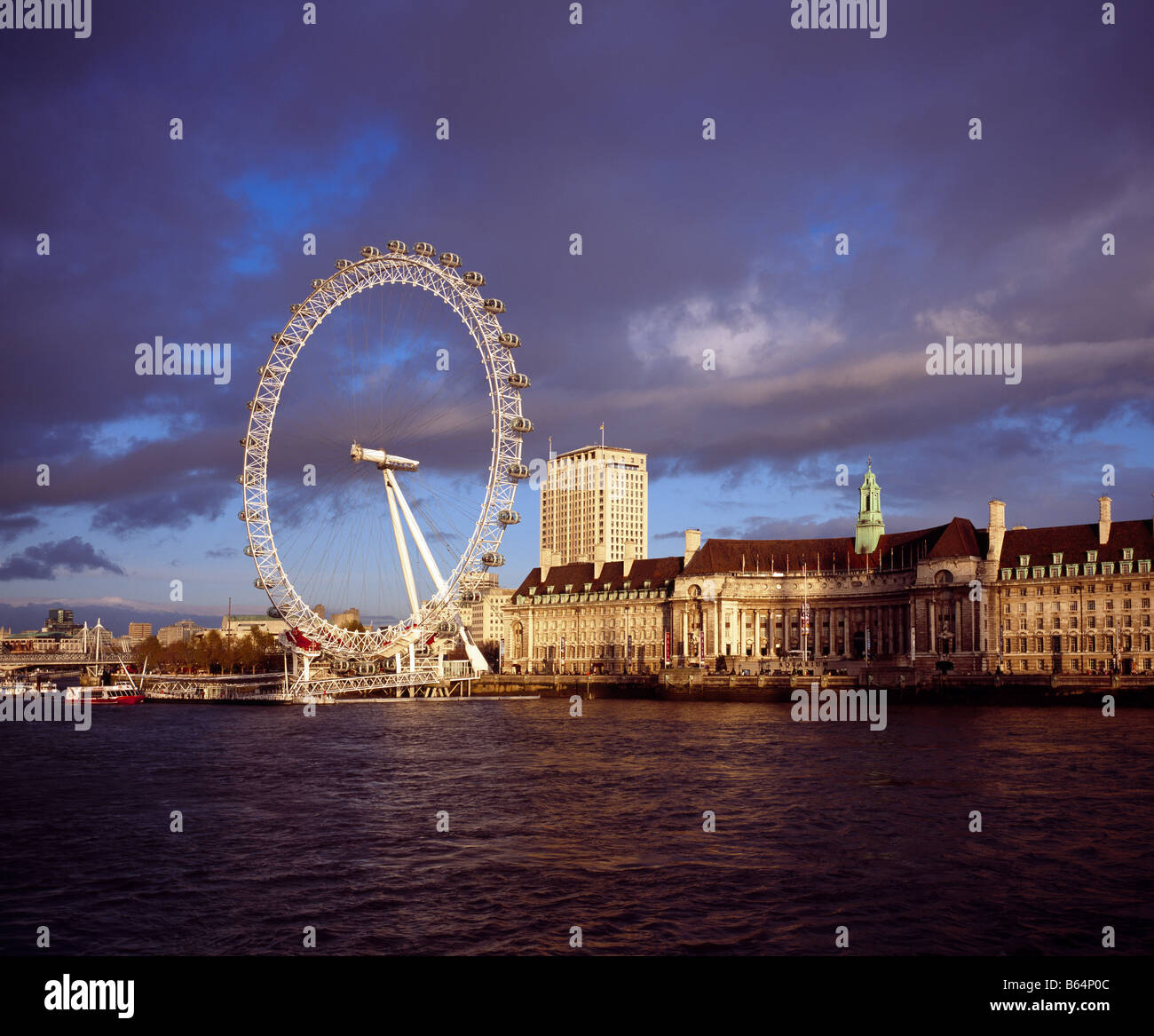 Das London Eye. South Bank, London, England, UK. Stockfoto