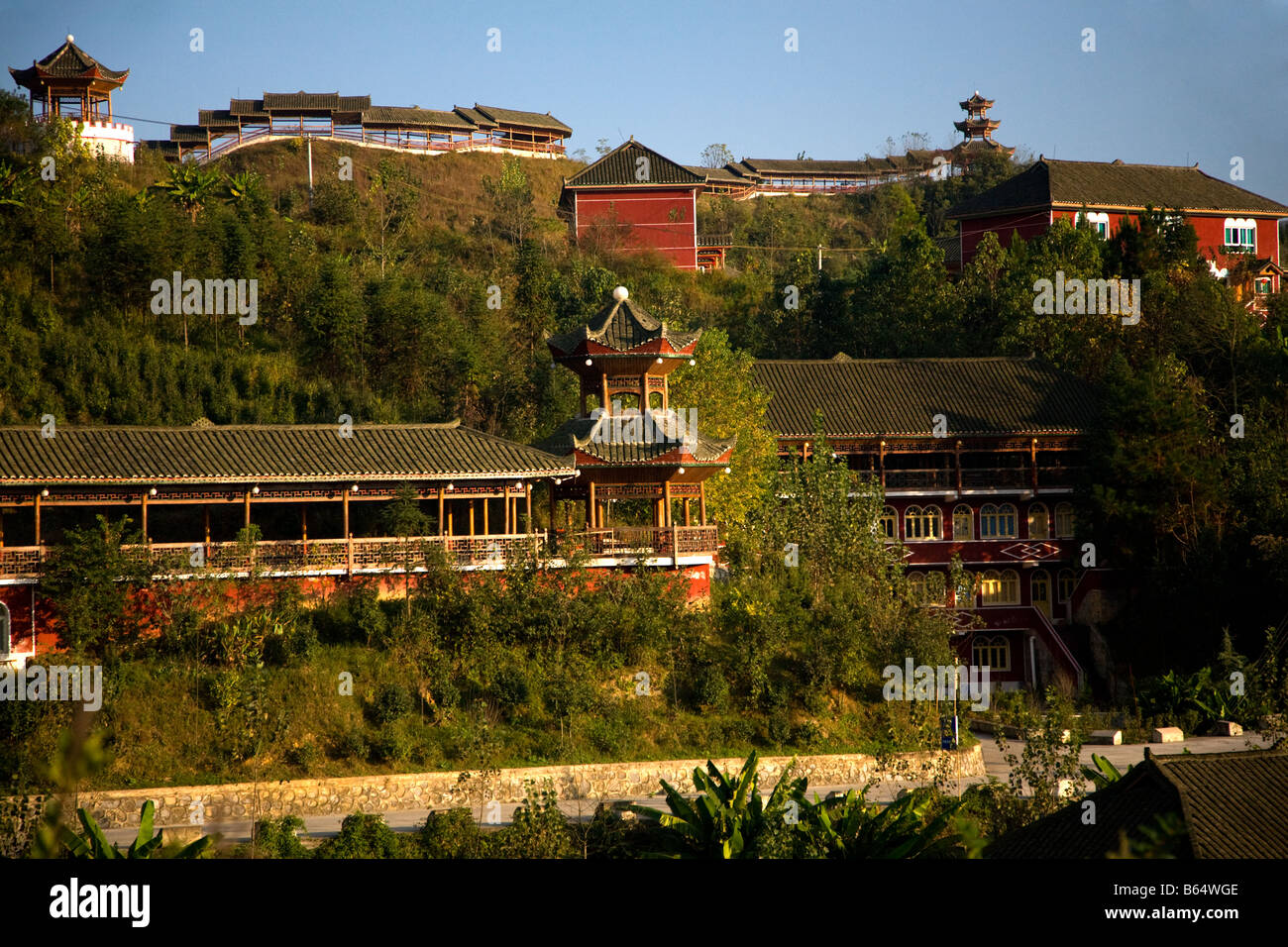 Alte chinesische Restaurant Landschaft der Provinz Guizhou, China Stockfoto