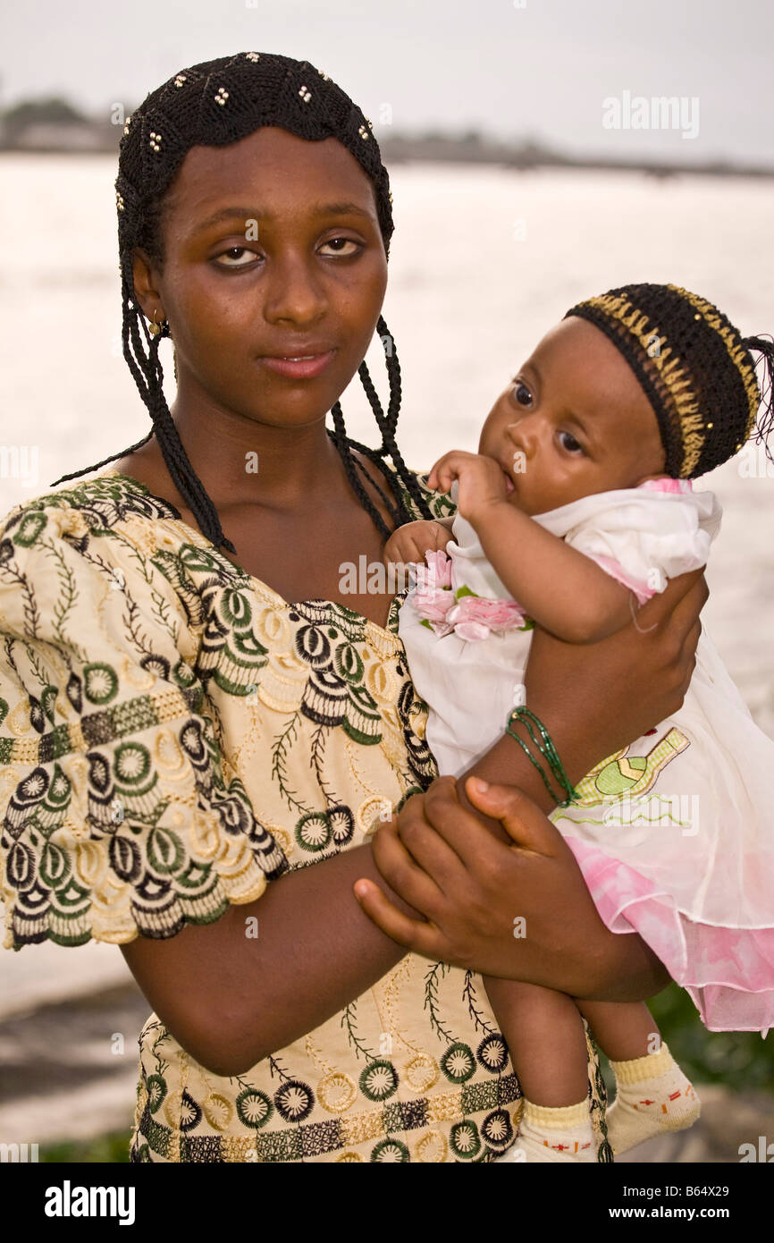 Traditionelle Kleidung Douala Kamerun Afrika Stockfoto