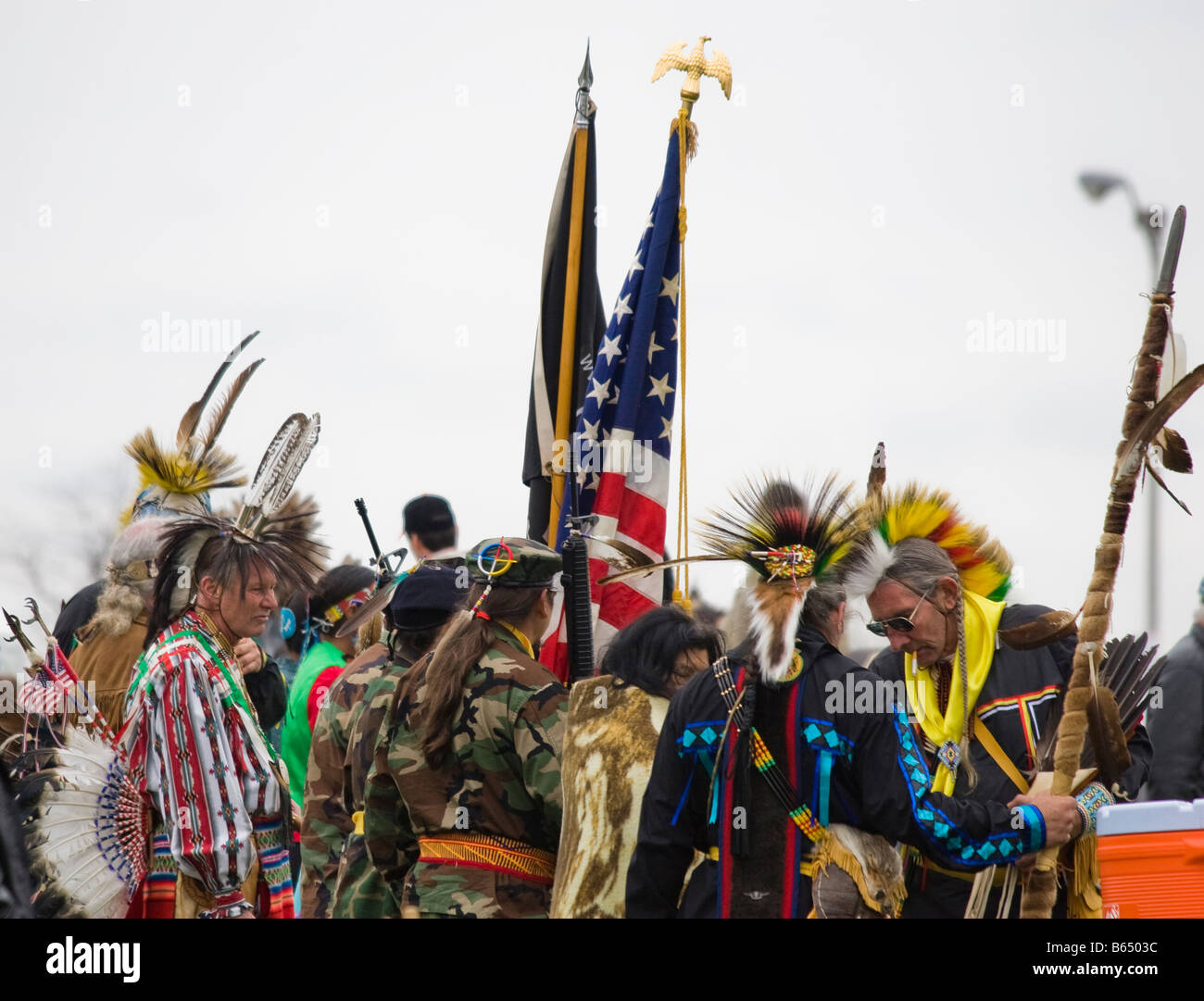 Indianer bei der Heilung Pferd Geist