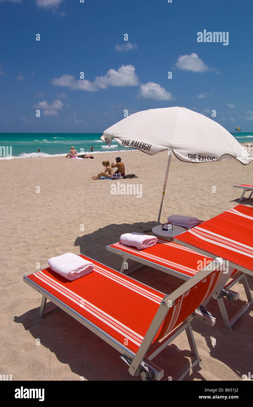 Beach South Beach Miami Gold Coast Florida Vereinigte Staaten von Amerika Stockfoto