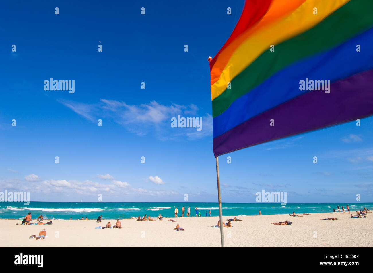 Beach South Beach Miami Florida USA Stockfoto