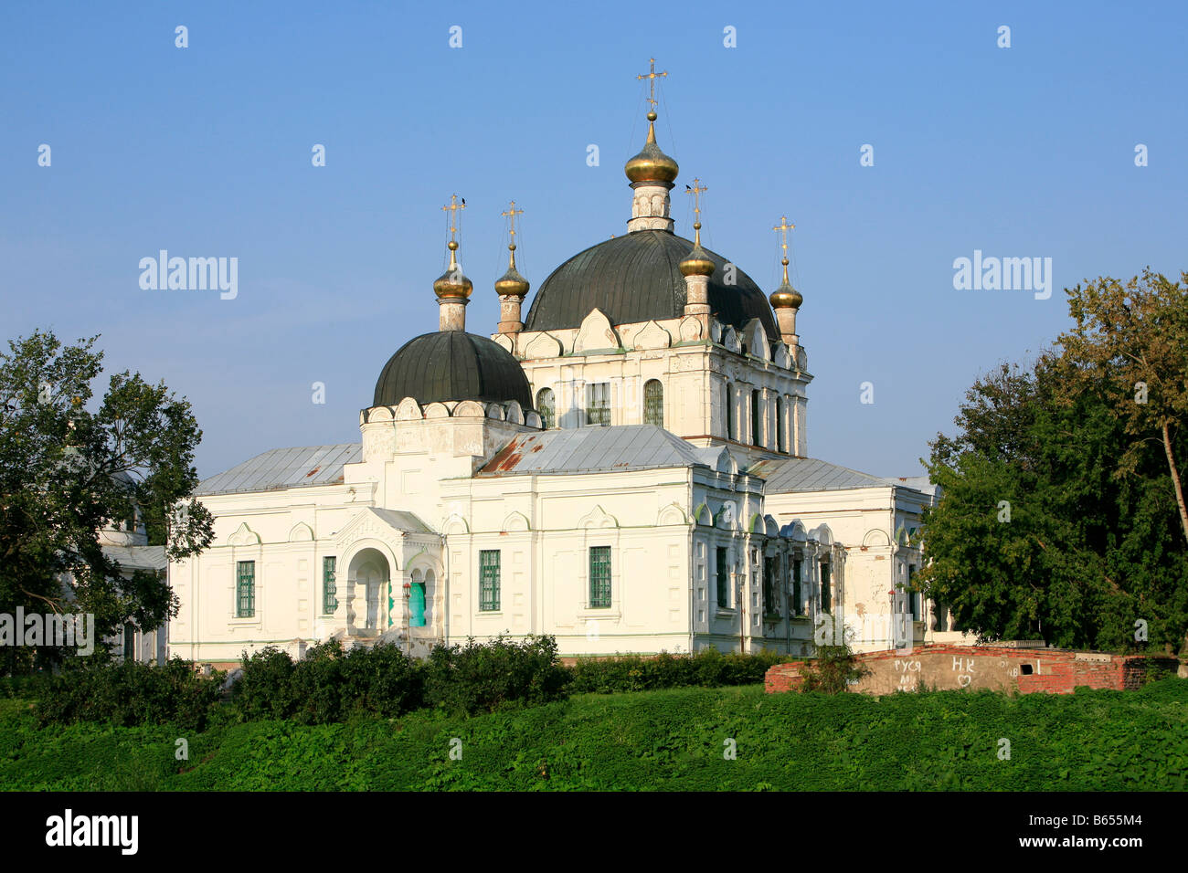 Östliche orthodoxe Kirche im Dorf Gagarin (ehemals Klushino), Russland Stockfoto
