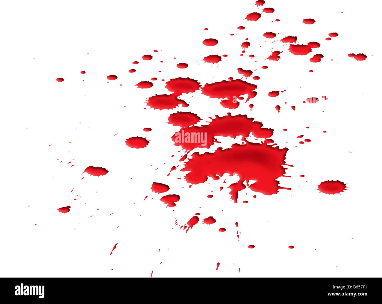Isolierte Darstellung der eine grausige Blut splat Stockfoto