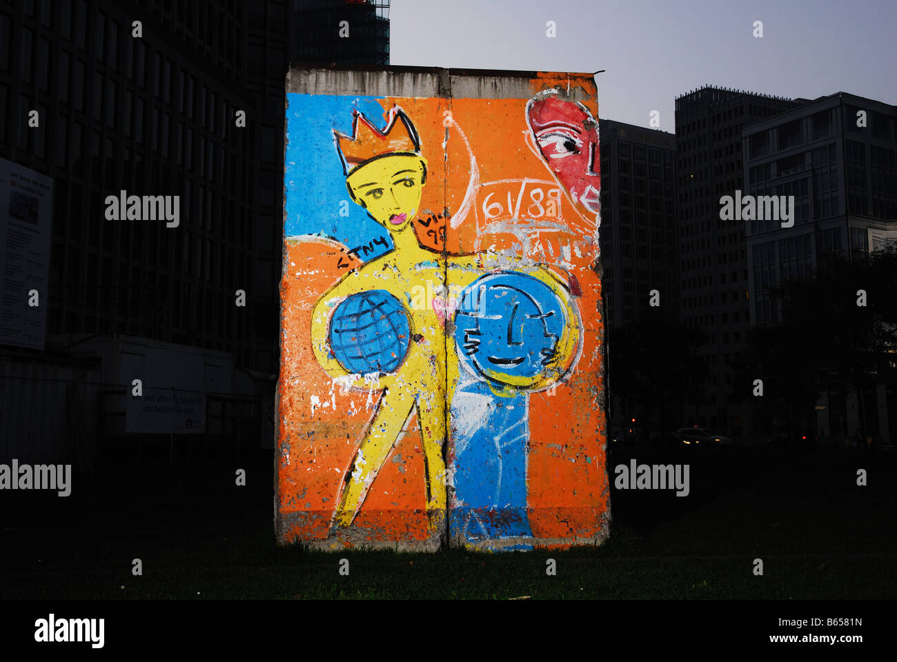 Potsdamer Platz, Berliner Mauer, Mauerfall, Stockfoto