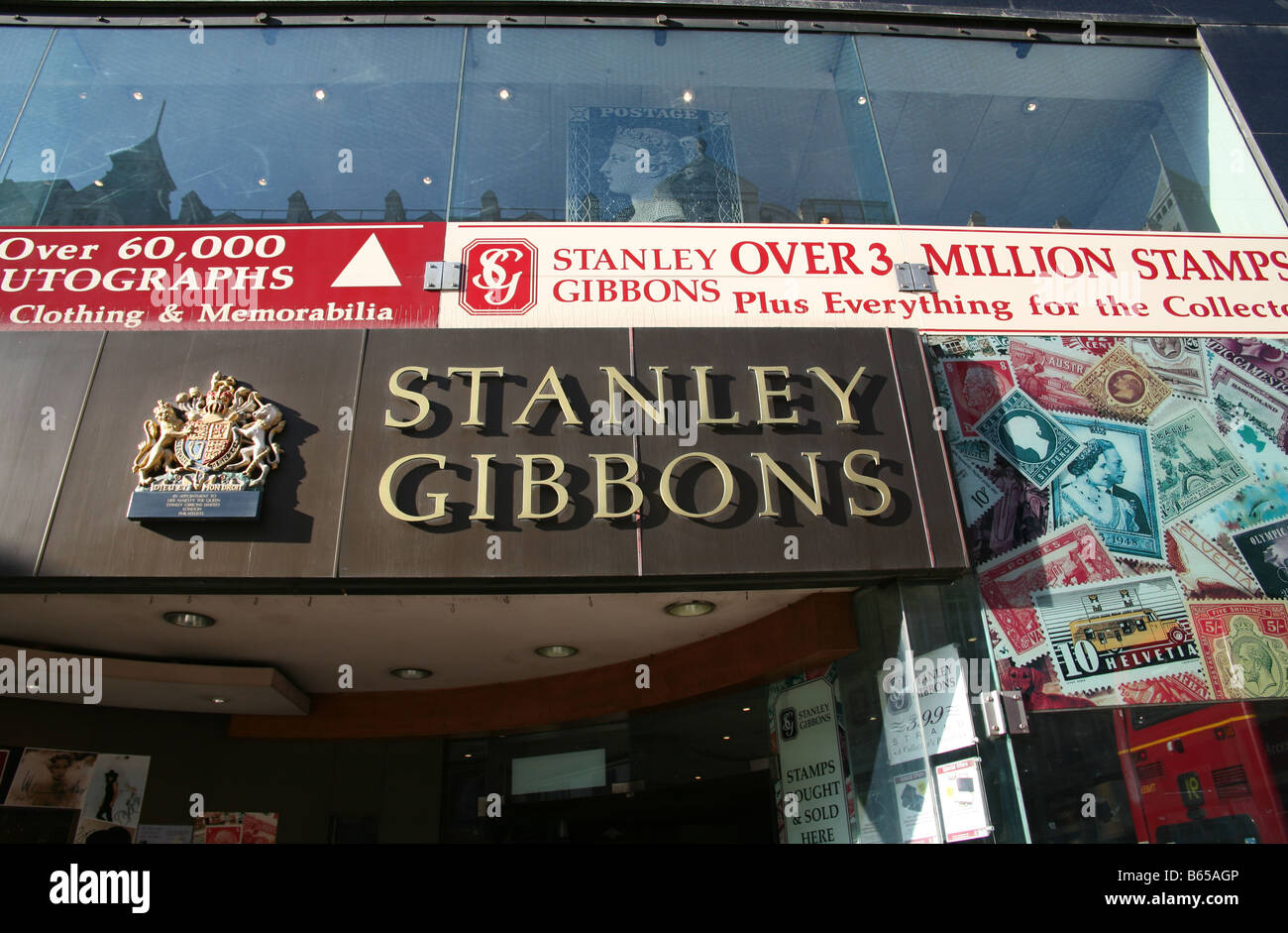 Stanley Gibbons Philatelie Shop, The Strand, London Stockfoto