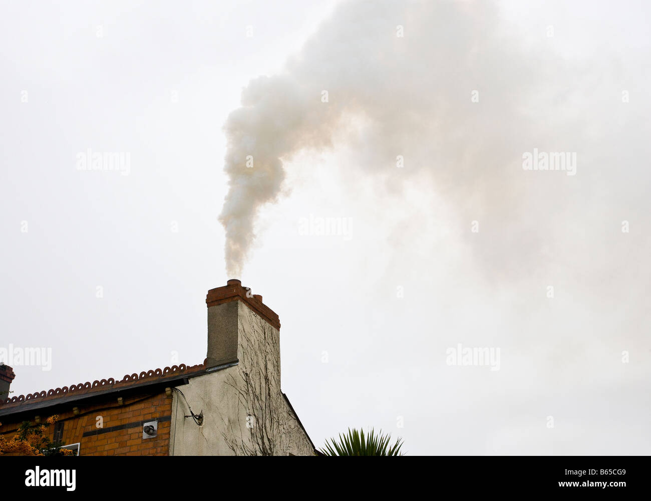 Schornsteinbrand Stockfoto