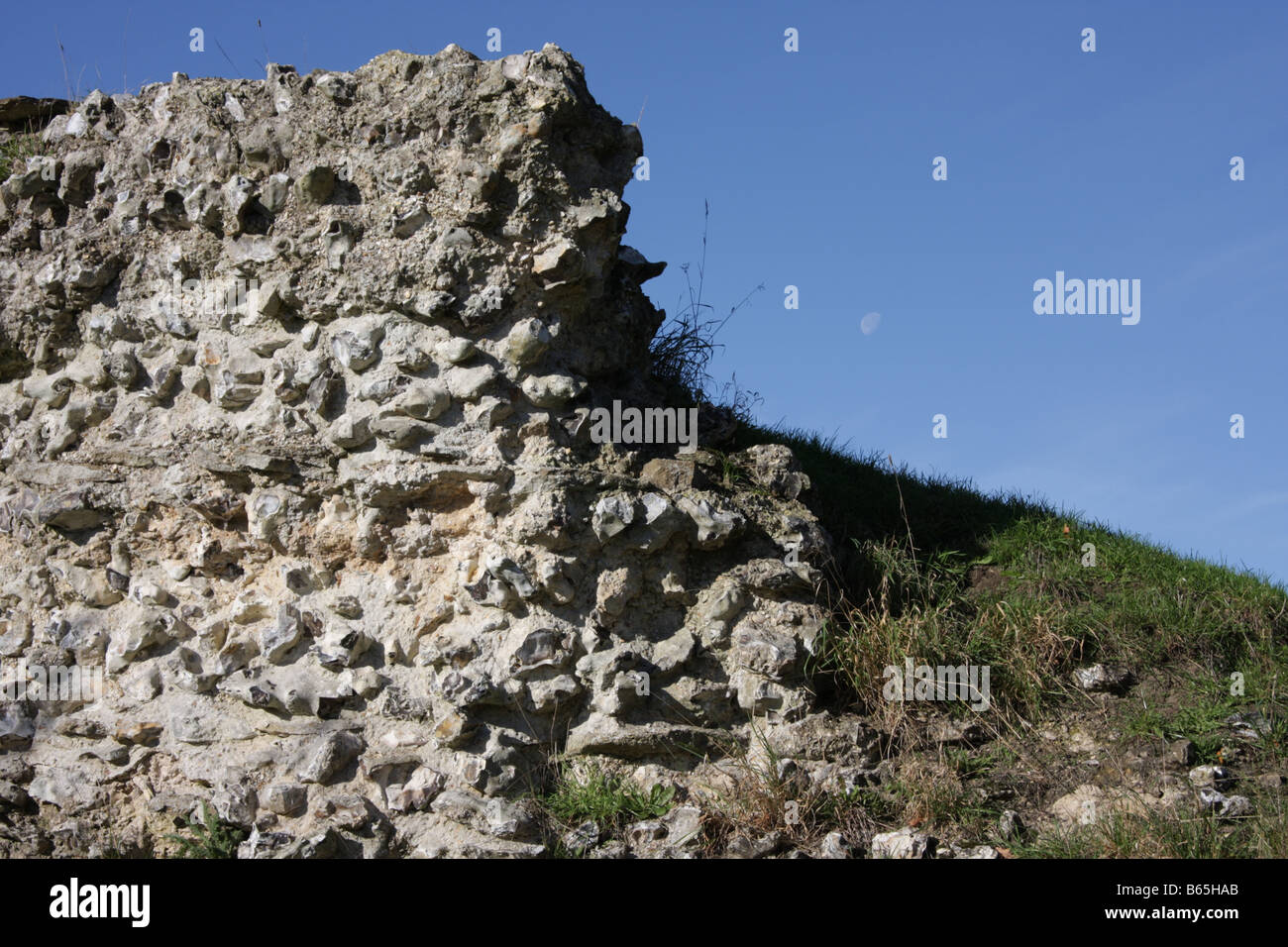 Ruinen der alten römischen Stadt am geht in Hampshire Stockfoto