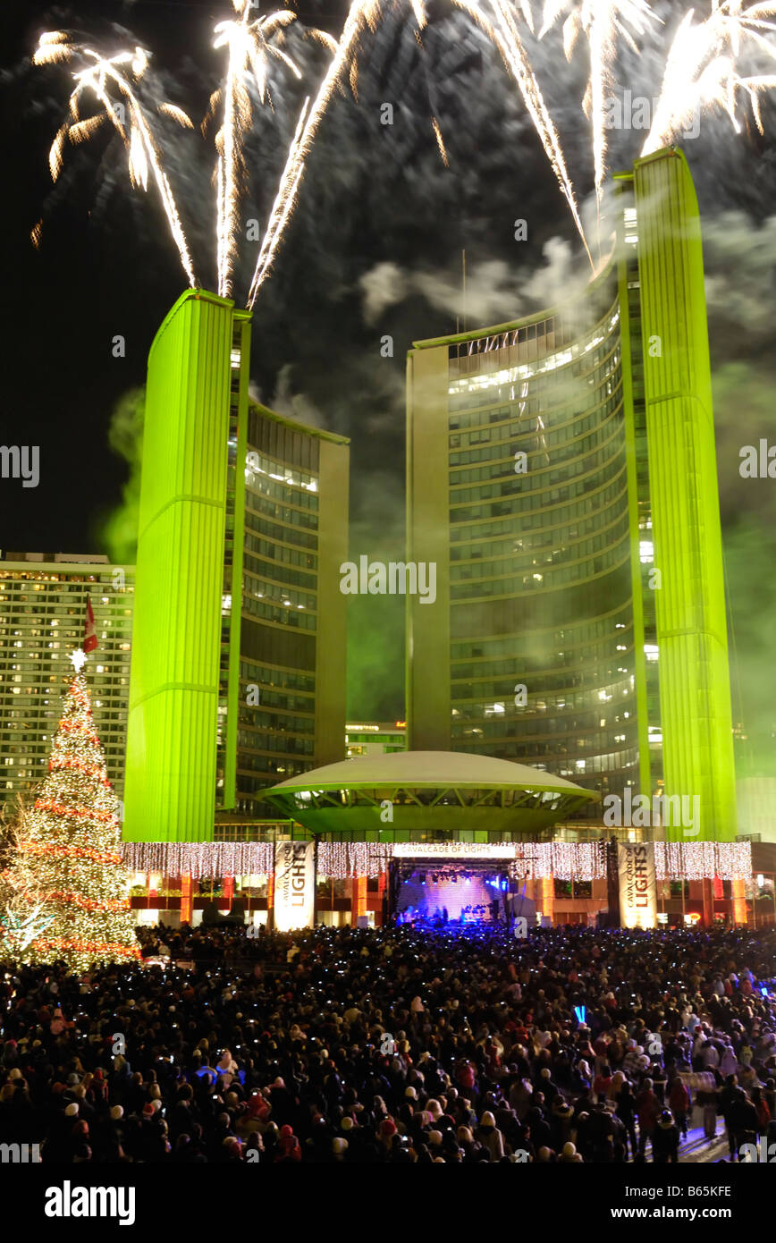 Weihnachten Ferien Feuerwerk in Toronto Stockfoto Weihnachten Ferien Feuerwerk in Toronto Stockfoto