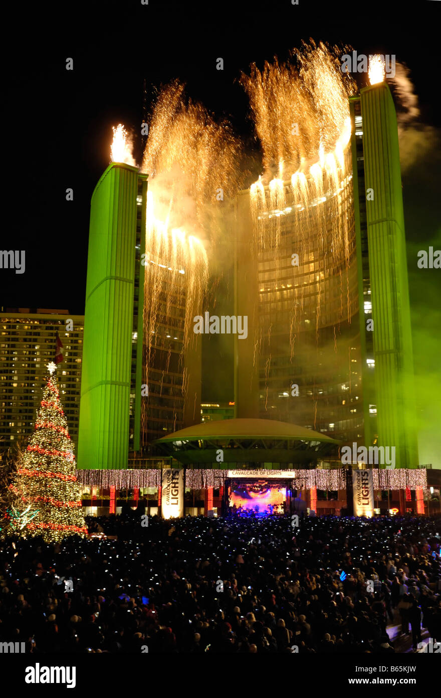 Weihnachten Ferien Feuerwerk in Toronto Stockfoto Weihnachten Ferien Feuerwerk in Toronto Stockfoto