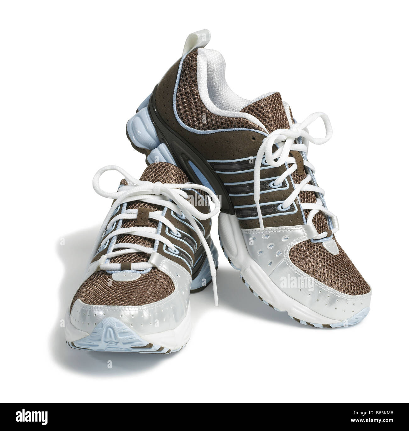 Braun Adidas Laufschuhe Stockfoto