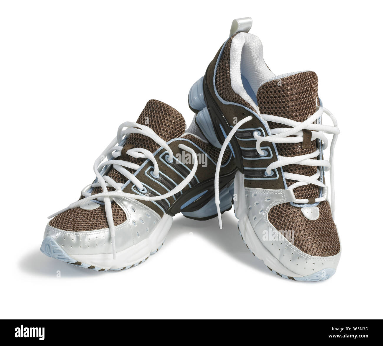 Braun Adidas Laufschuhe Stockfoto