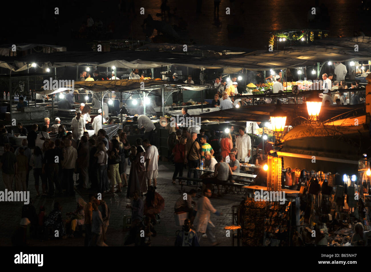 Essen Ständen, Jemma el Fna Platz, Marrakash, Marokko Stockfoto
