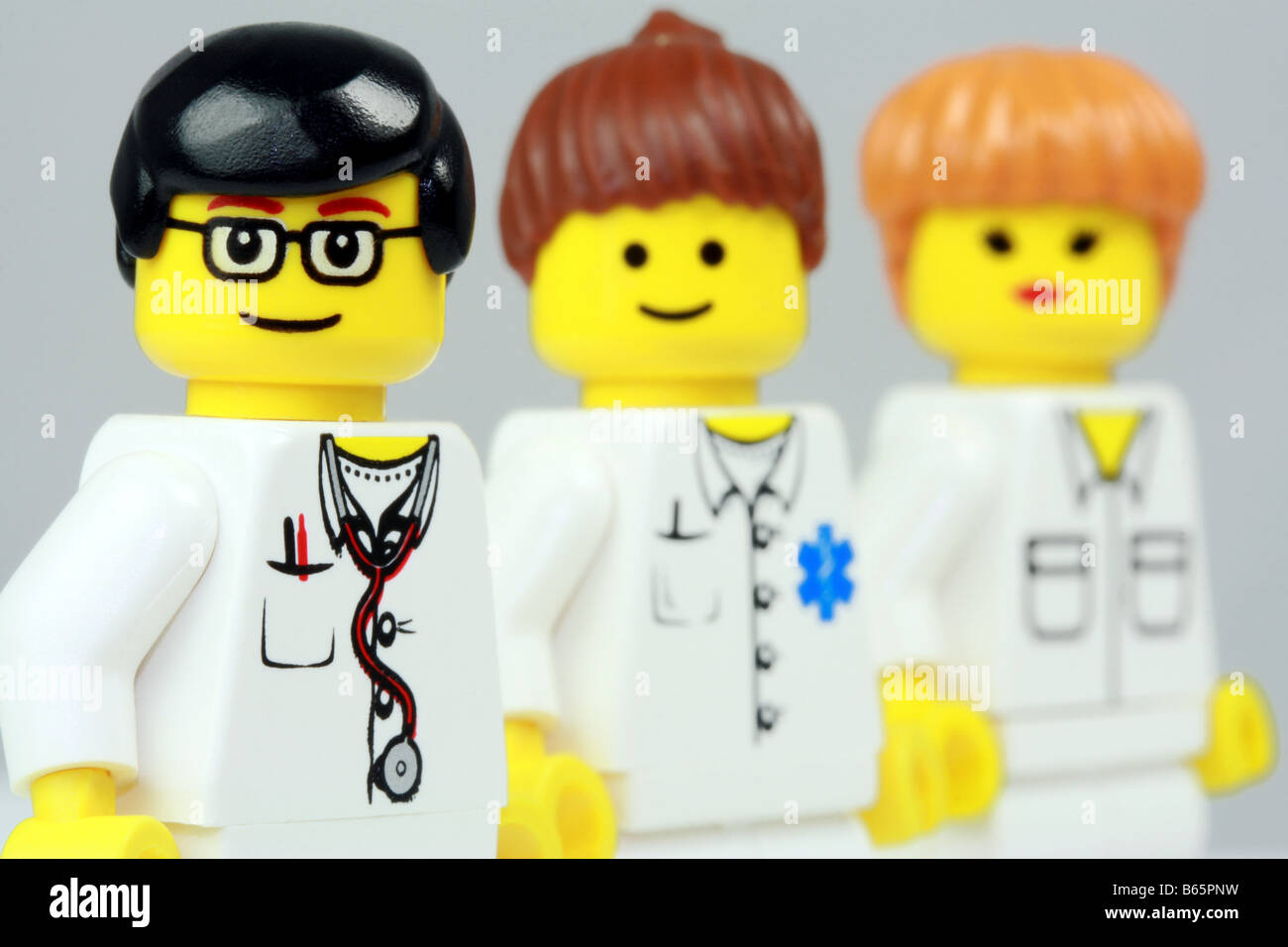 Team von Lego Krankenschwestern Stockfoto
