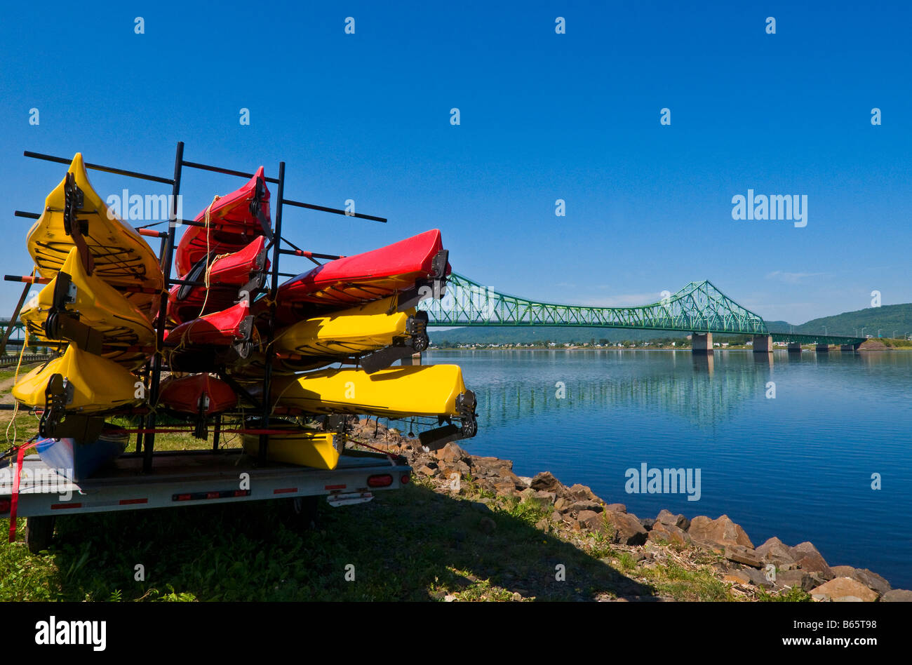 Stadt von Campbellton Brücke New Brunswick, Kanada Stockfoto