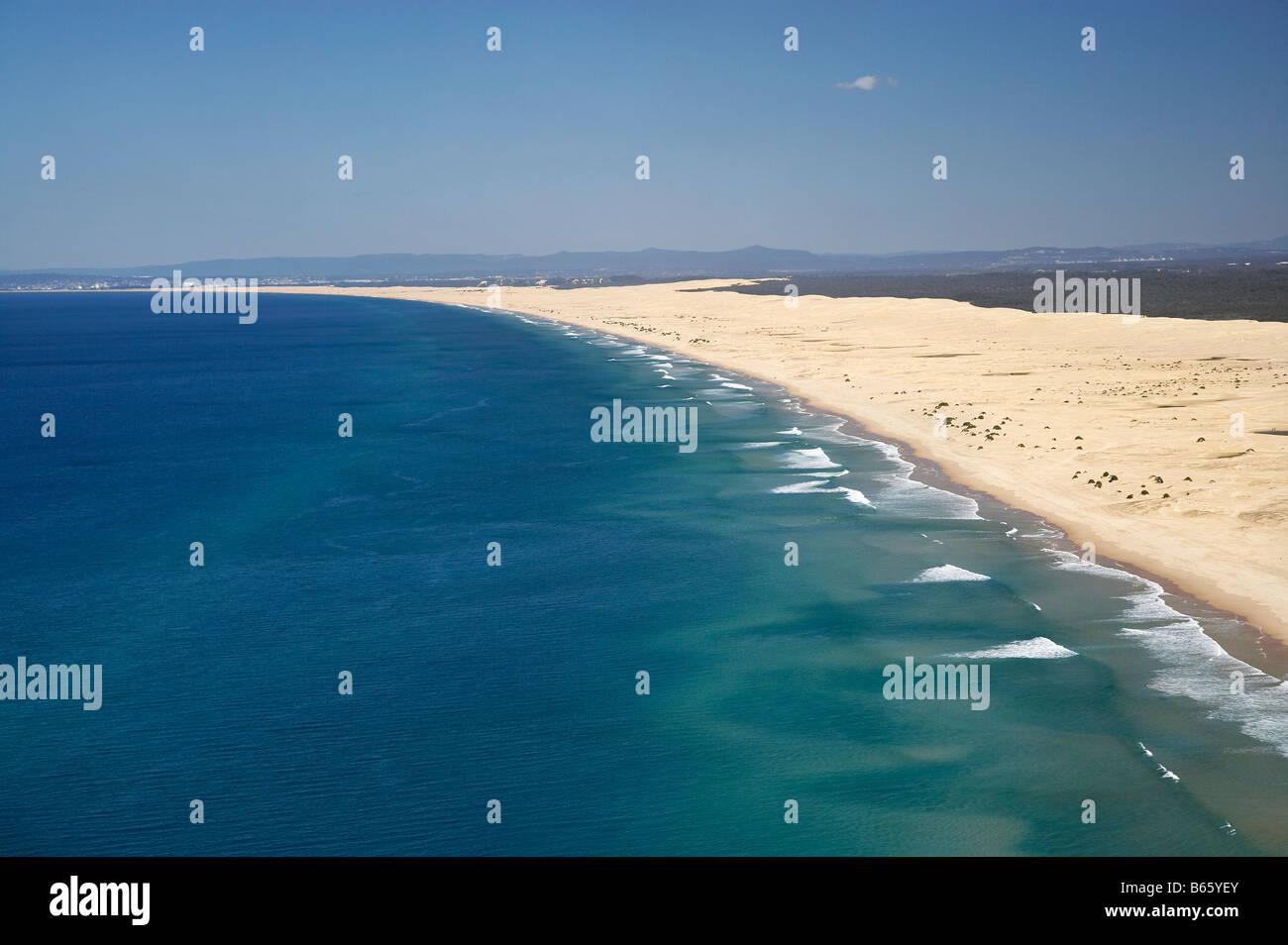 Stockton Beach Newcastle New South Wales Australien Antenne Stockfoto