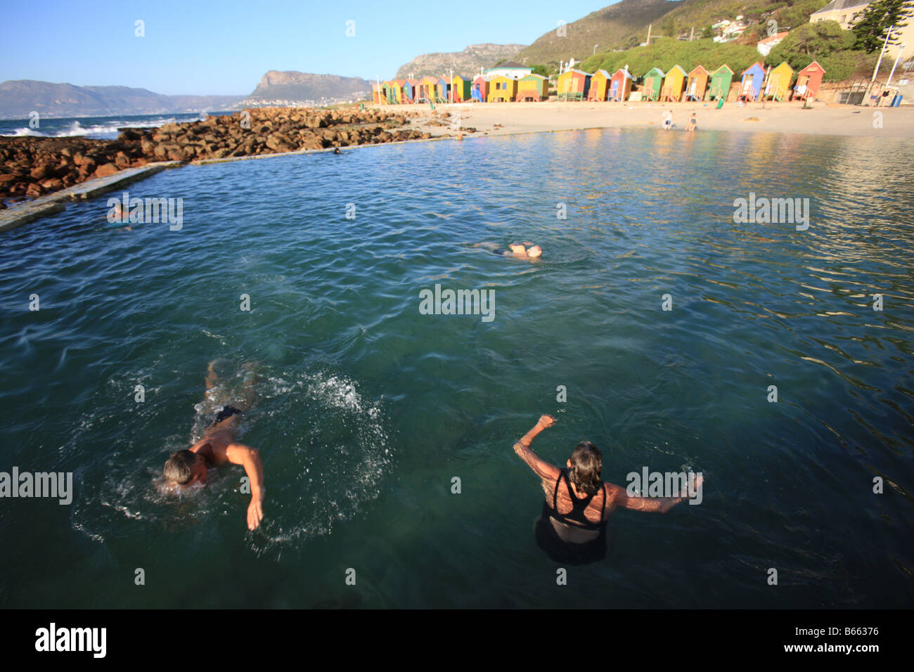 Schwimmer, Cape Town, Südafrika Stockfoto