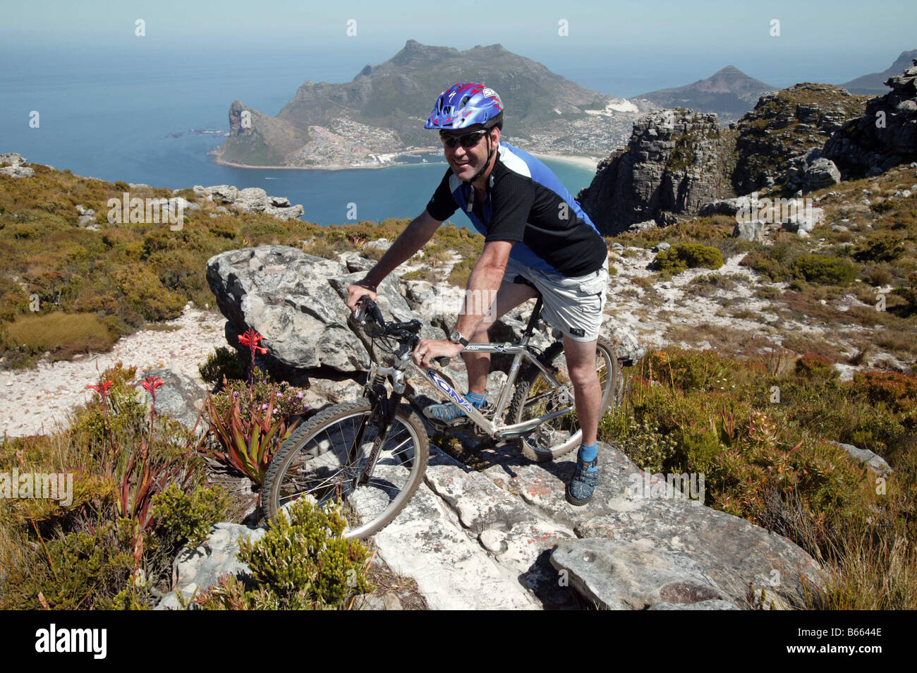 Biker auf Berge Stockfoto