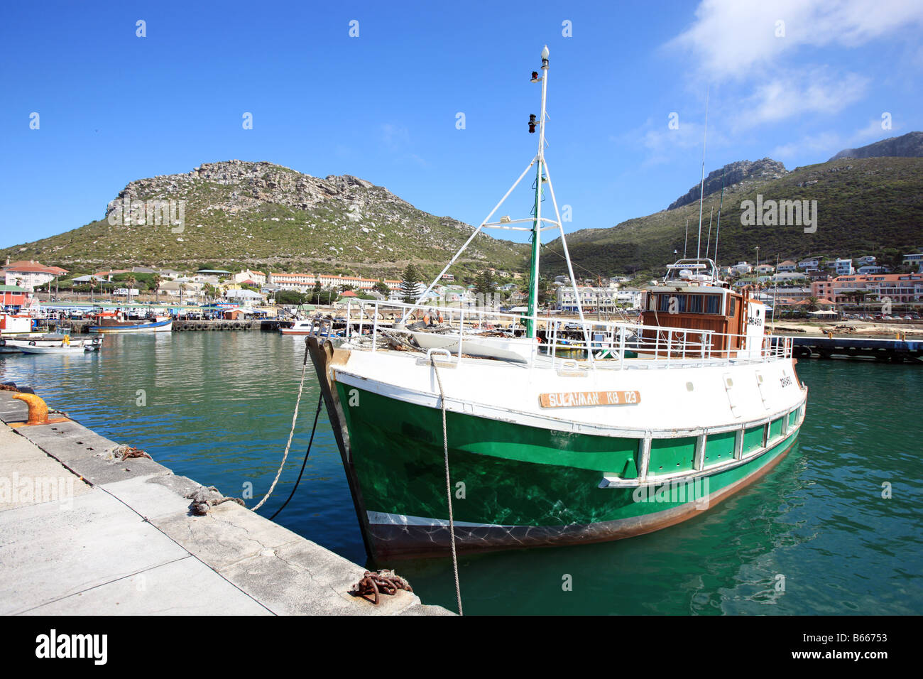 Kalk Bay Harbour, Kapstadt, Südafrika Stockfoto
