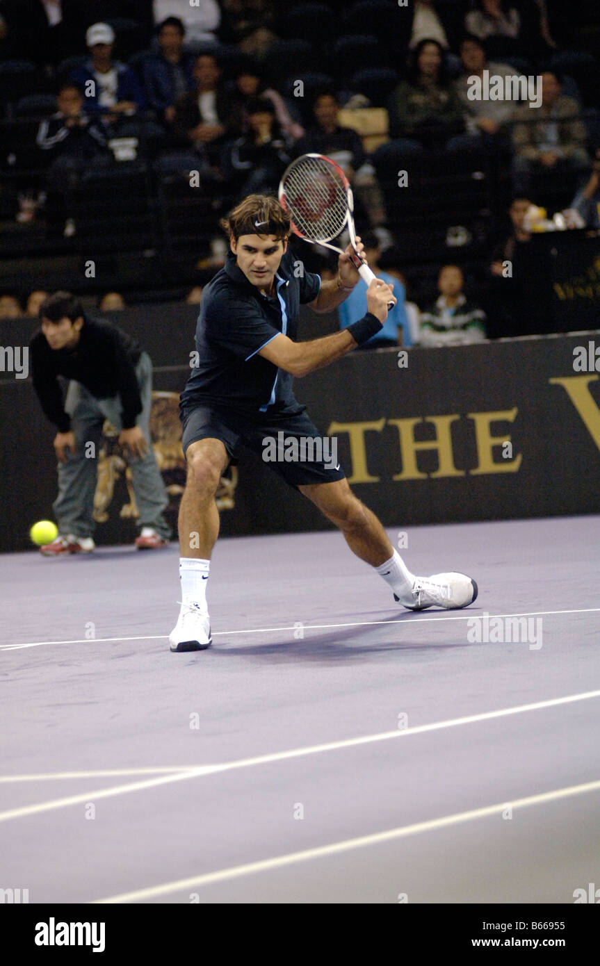 Roger Federer, das Venetian Macao Tennis Finale 2008 Stockfoto