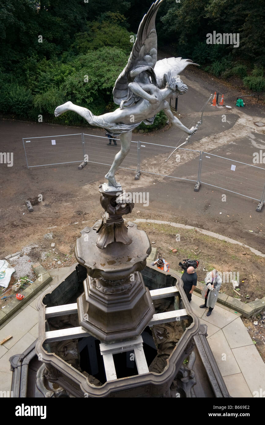 Rückkehr der restaurierte Statue Sefton Park Liverpool Stockfoto