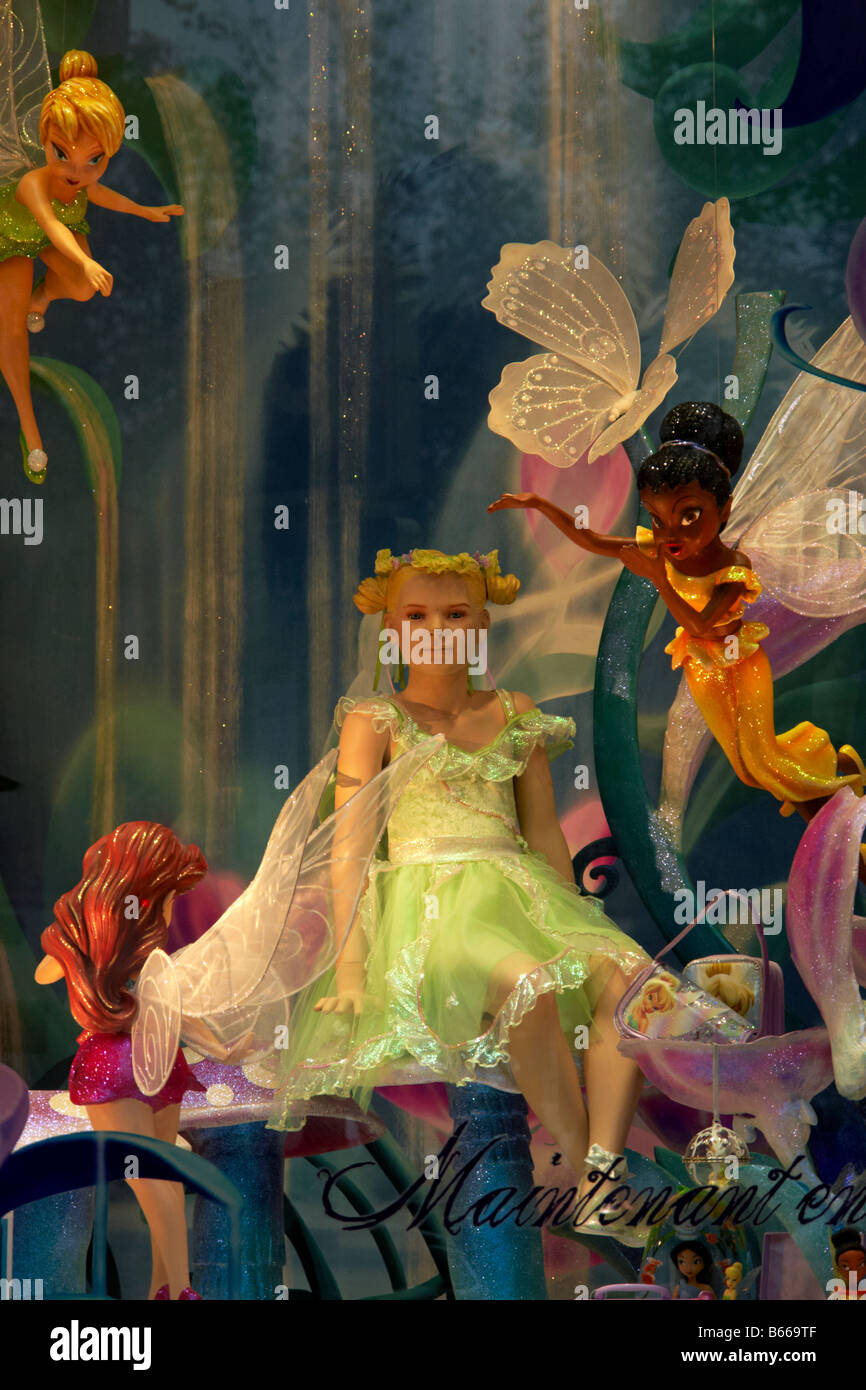 Disney Store Schaufenster Champs Elysees in Paris Frankreich Stockfoto