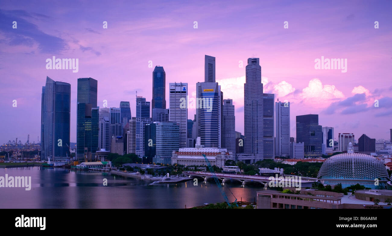 Asien-Singapur-Skyline Stockfoto