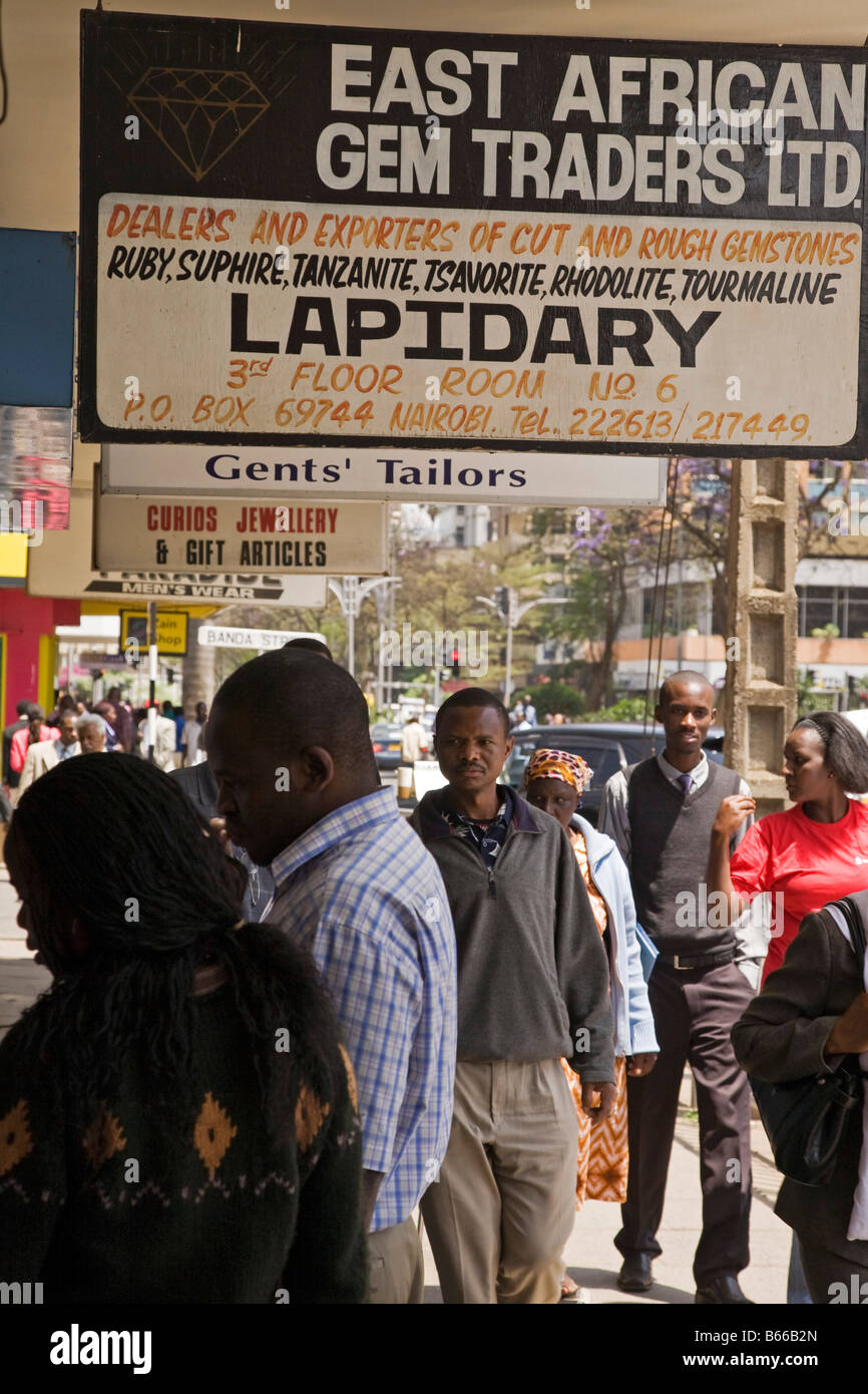 Shopping Straße Nairobi Kenia Afrika Stockfoto