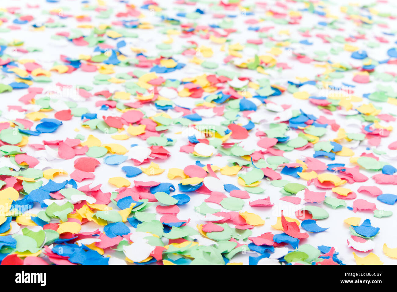 Hintergrund mit Confettis und geringe Schärfentiefe gemacht Stockfoto