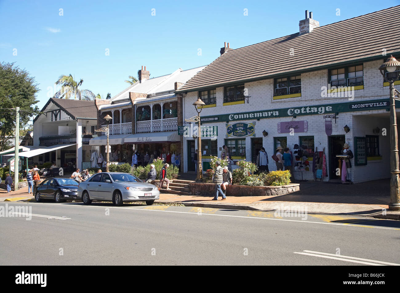 Geschäfte Montville Inland Sunshine Coast Queensland Australien Stockfoto