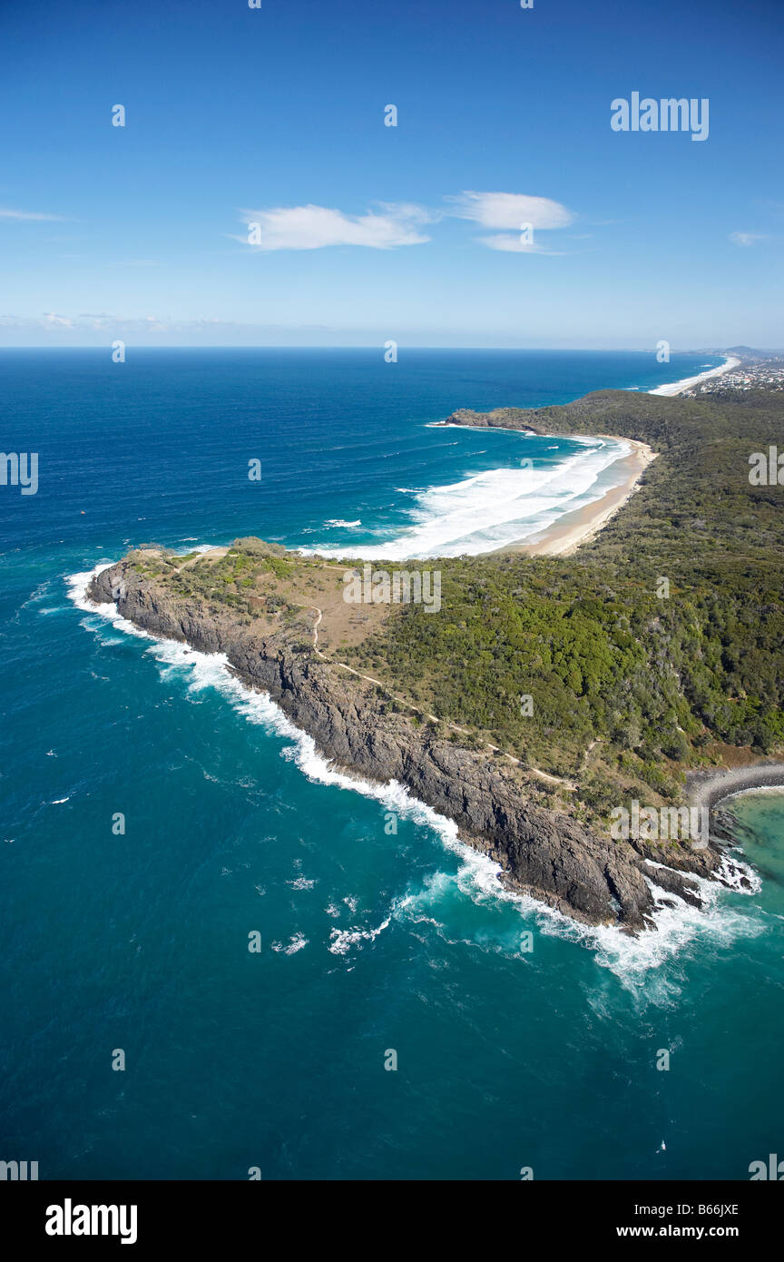 Noosa Head und Alexandria Bay Noosa National Park Sunshine Coast Queensland Australien Antenne Stockfoto