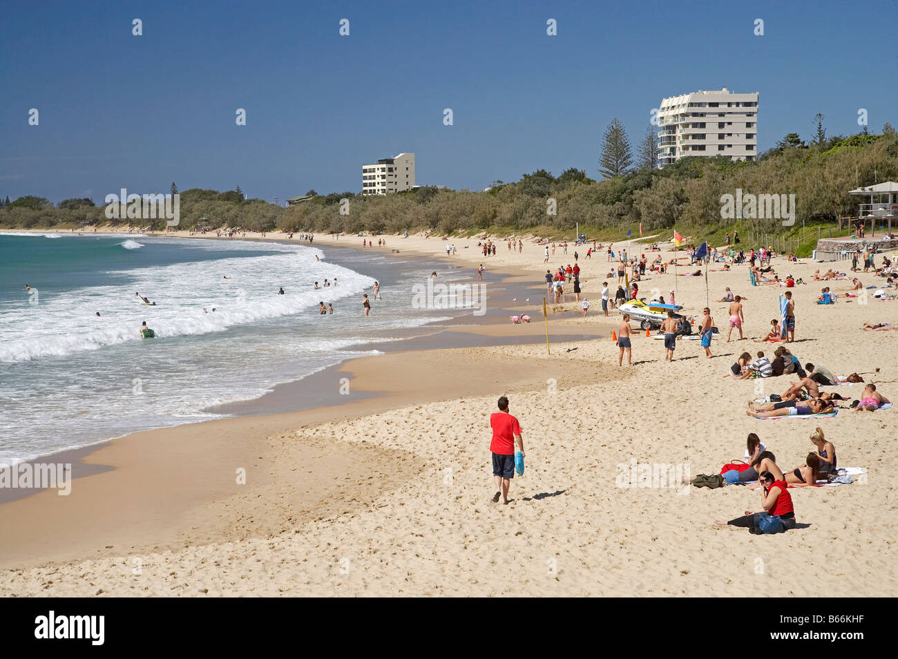 Mooloolaba Beach Sunshine Coast Queensland Australien Stockfoto