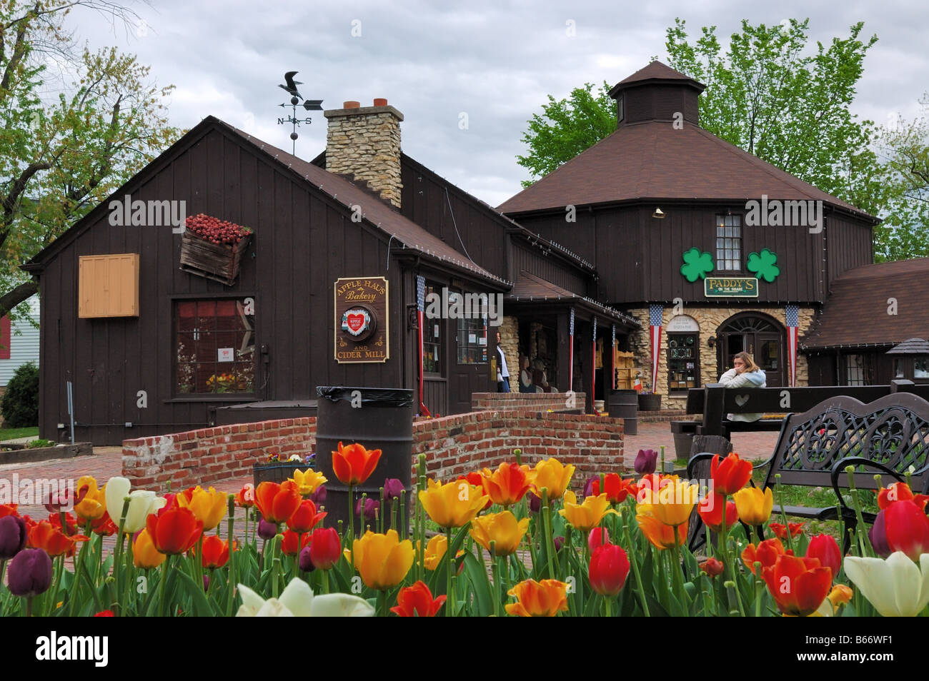 Die Bilder und historische kleine Stadt von Long Grove in North eastern