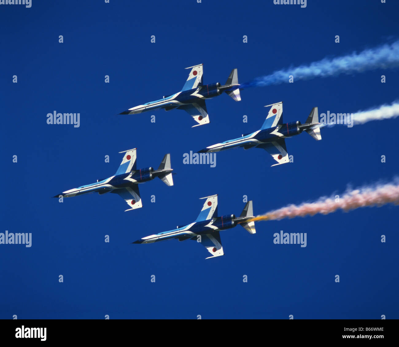 Vier Jet Flugzeuge Air Show Stockfoto
