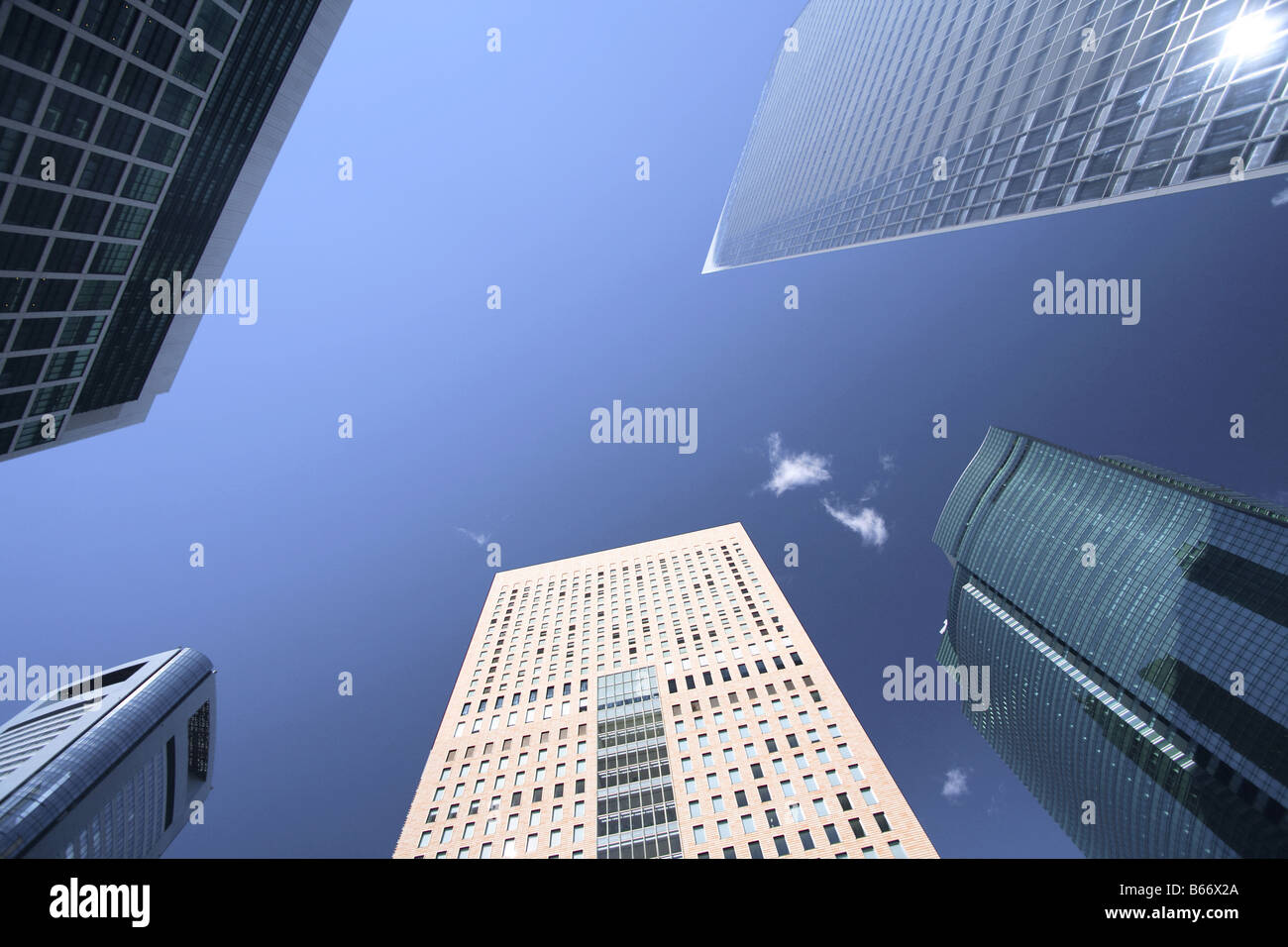 Shiodome Skyline Stockfoto