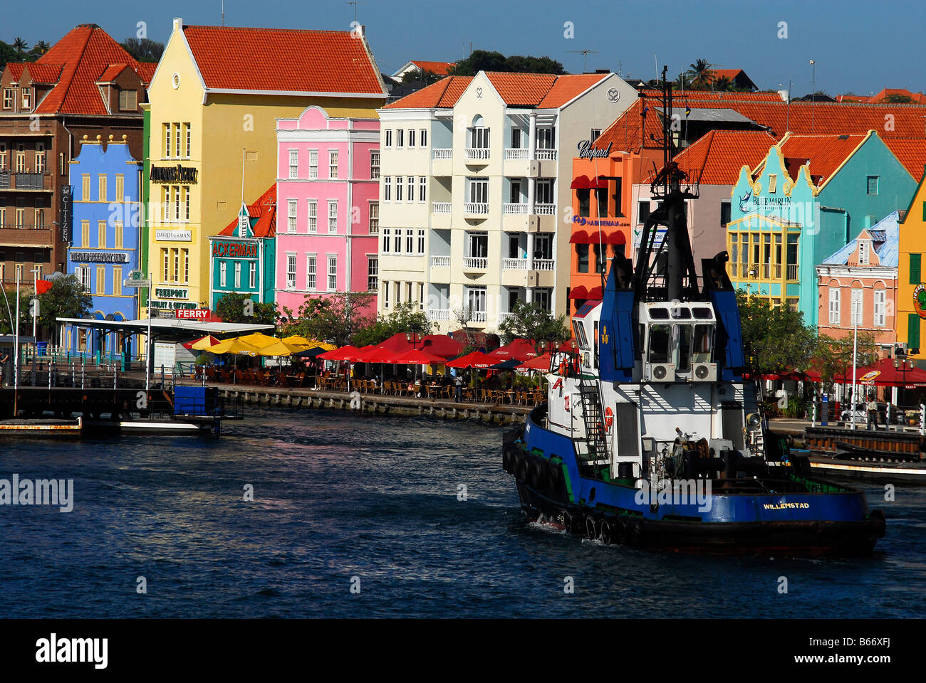 Hafen von Willemstad Karibik Curacao Stockfoto
